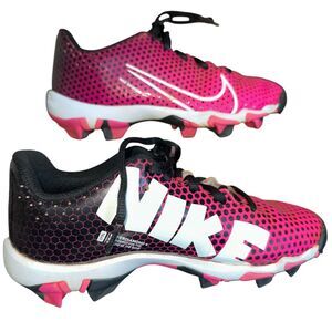 Girls Soccer Cleats 3.5Y Pink/White Nike Diamond Fastflex